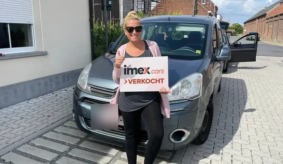 Vrouw silhouet promotie Imex Cars, verkoop je auto eenvoudig in België